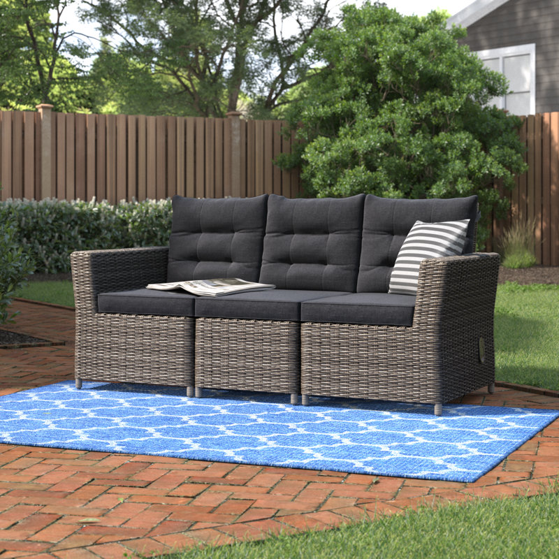 Andover Mills™ ASTI AllWeather Wicker Outdoor ThreeSeat Reclining